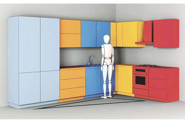 Projektuojant virtuvę reikėtų atsižvelgti į būsto gyventojų ūgį.