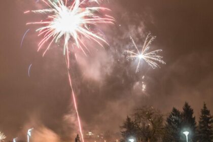 Naujieji metai prie miesto eglės