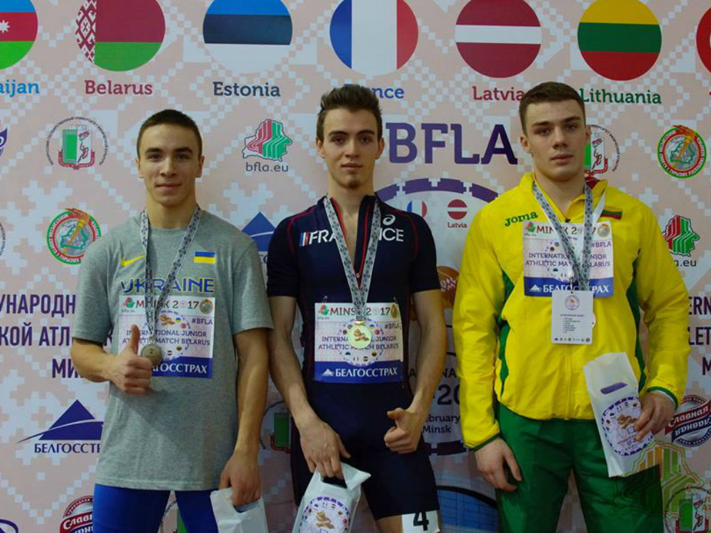 Vasario 25-ąją šeštadienį Minsko (Baltarusija) universiteto lengvosios atletikos manieže puikus sprinterio D. Juškos startas.