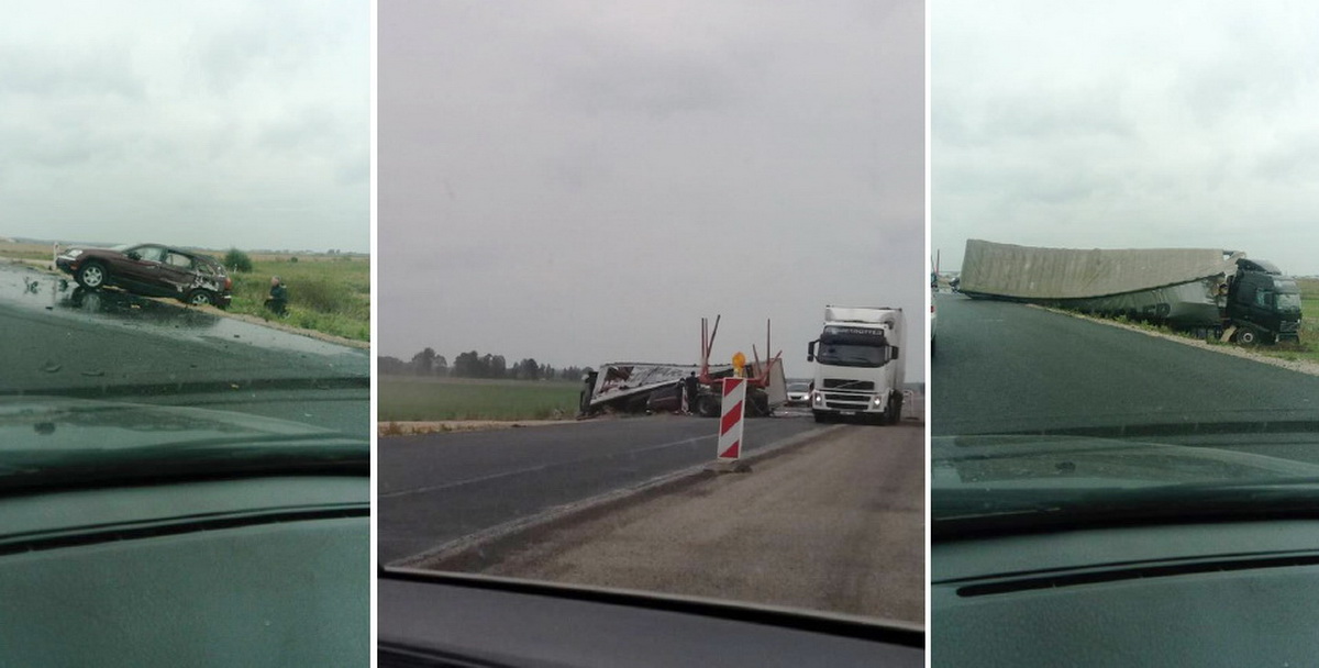 Sekmadienio popietę, apie pusę dviejų, Panevėžio aplinkkelyje, važiuojant nuo Upytės kelio link Šiaulių susidūrė net trys automobiliai – dvi sunkiasvorės ir viena lengvoji.