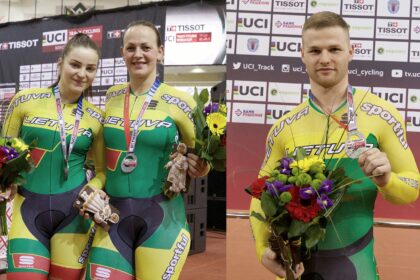 Minske (Baltarusija) suregtame 2017-2018 metų sezono pasaulio dviračių treko taurės varžybų paskutiniajame, penktajame, etape Lietuvos dviratininkai pagal medalių skaičių pasidalijo trečią vietą.