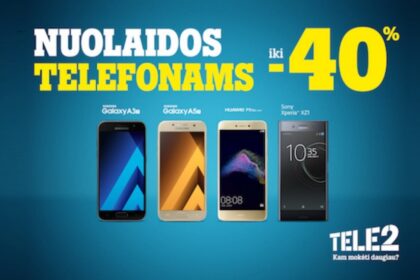 Sausį prekybos centruose prasidėjo išpardavimai. Tele2 salonuose bei internetinėje parduotuvėje išmaniuosius telefonus galima įsigyti kone perpus pigiau.