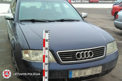 Vasario 12 d. Panevėžyje, Marijonų g., namo kieme, rastas apgadintas automobilis „Audi A6“. Kito automobilio vairuotojas iš eismo įvykio vietos pasitraukė.
