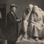 Bernardas Bučas yra sukūręs ir paminklą savo tėvams. PANEVĖŽIO KRAŠTOTYROS MUZIEJAUS archyvų nuotr.