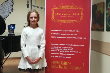 Muzikinio konkurso „Les clés d‘or – Aukso raktai“ dalyvių gretose sužibėjo Panevėžio rajono muzikos mokyklos Ramygalos skyriaus mokinė Danielė Augulytė.