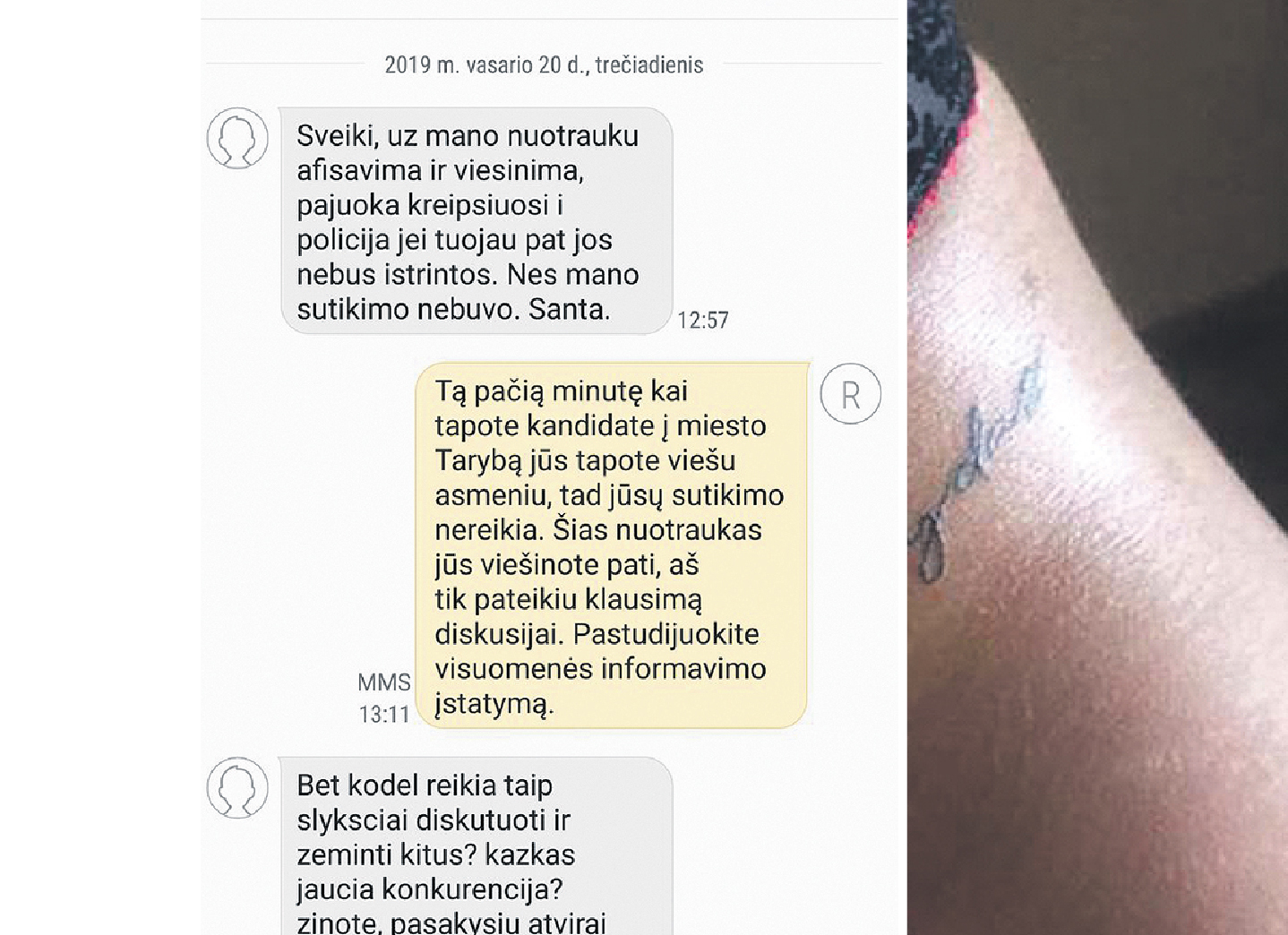 „Sėdimoji“ tapo kaklu, o kandidatė į Panevėžio miesto tarybą – politine belaisve – taip baigėsi juokais prasidėjusi diskusija dėl Lietuvos krikščioniškosios demokratijos partijos narės Santos Lapinskaitės socialiniame tinkle paskelbtų nuotraukų.