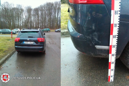 2019-03-04 Panevėžyje, Parko g., namo kieme apgadintas automobilis „CITROEN C5“. Jį apgadinusio automobilio vairuotojas iš eismo įvykio vietos pasitraukė.