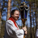 Panevėžiečiai Kryžiaus kelią tradiciškai pradėjo Berčiūnuose. M. GARUCKO nuotr.