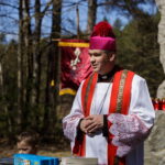 Panevėžiečiai Kryžiaus kelią tradiciškai pradėjo Berčiūnuose. M. GARUCKO nuotr.