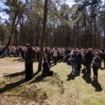 Panevėžiečiai Kryžiaus kelią tradiciškai pradėjo Berčiūnuose. M. GARUCKO nuotr.