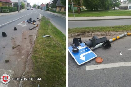 2019-05-17 6 – 8 val., Panevėžyje, Smėlynės g. ir Marijonų g. sankryžoje, buvo apgadintas šviesoforas.