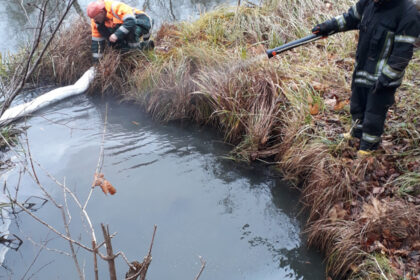 Aikštelėje automobilį tvarkęs ar netvarkingą palikęs vairuotojas užteršė ir per Panevėžį tekantį Nevėžį.