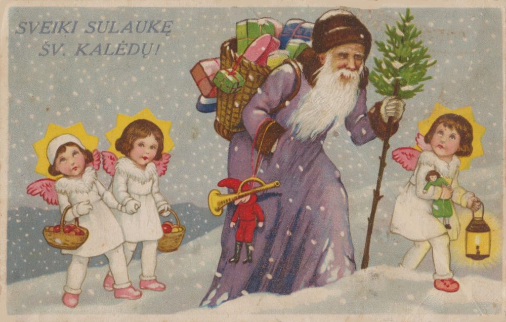 Kolekcininko P. Kaminsko teigimu, prieš 80–120 metų Kalėdoms skirti atvirukai buvo spausdinami užsienyje, didžiosiose spaustuvėse, ant turėtų spaudos klišių pridedant tik lietuviškus sveikinimo tekstus.<br /> Asmeninio archyvo nuotr.