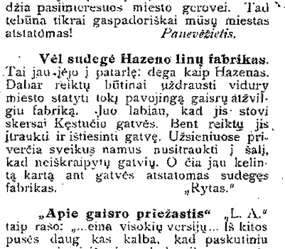 „Panevėžio balsas“, 1931 metai 