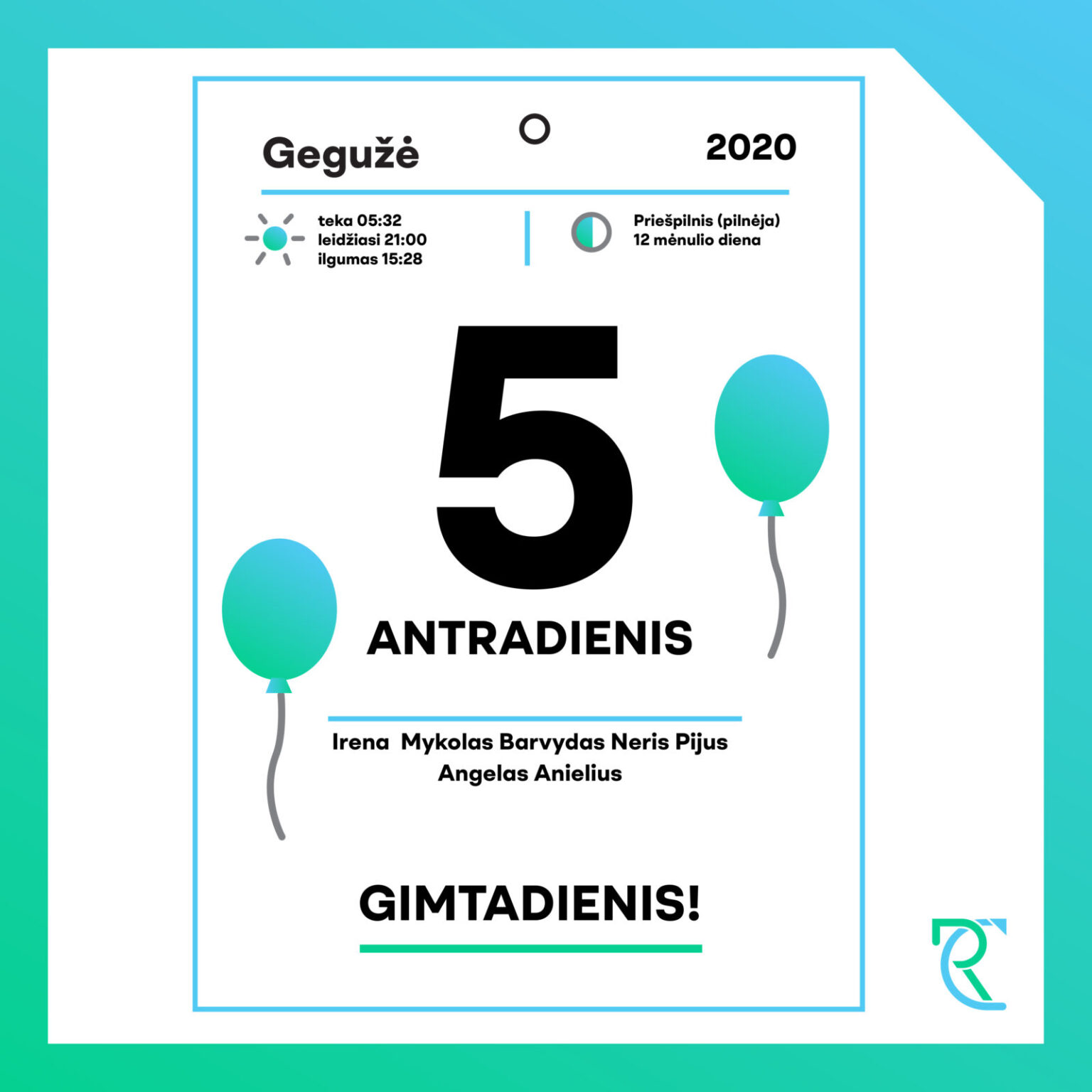 Gimimo diena daugeliui iš mūsų yra viena iš linksmiausių metų švenčių. Tai diena, kai sulaukiame sveikinimų iš giminių ir artimųjų. Nors karantinas ir riboja galimybes gyvai susitikti su seniai matytais žmonėmis, tačiau vis tiek galime juos prisiminti ir pasveikinti skambučiu ar žinute.