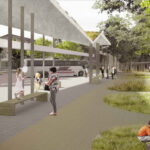 Autobusų laukimo stoginė.