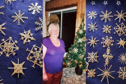 Trapių šiaudinių sodų bei papuošalų kūrėja Danutė Palaimienė į rankas paėmusi paprastą lietuvišką šiaudą suranda ramybę.