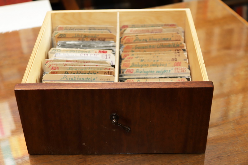 Aktoriaus palikimą sudaro ir savita, paties sukurta fotografijų archyvavimo sistema. I. STULGAITĖS-KRIUKIENĖS nuotr.