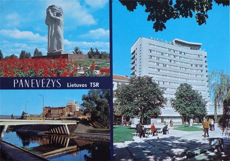 Panevėžys 1980-ųjų atviruke, išleistame „Minties“ leidyklos. ARCHYVO nuotr.