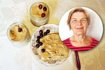 Genutė Budrienė – dviejų anūkų močiutė, kanklininkė, choristė, ilgametė „Sekundės“ skaitytoja. Kūrybinga moteris kuria ir virtuvėje, joje eksperimentuoja, derina. Kaip tvirtina ją pažįstantieji, visa, kas Genutės sukurta, – įdomu, skanu, sveika.