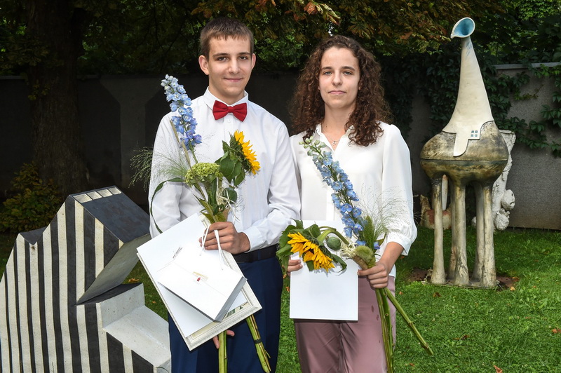 Dvyniai Simonas ir Augustė Melaikos stebina savo gabumais ir pasiekimais. G. KARTANO nuotr.