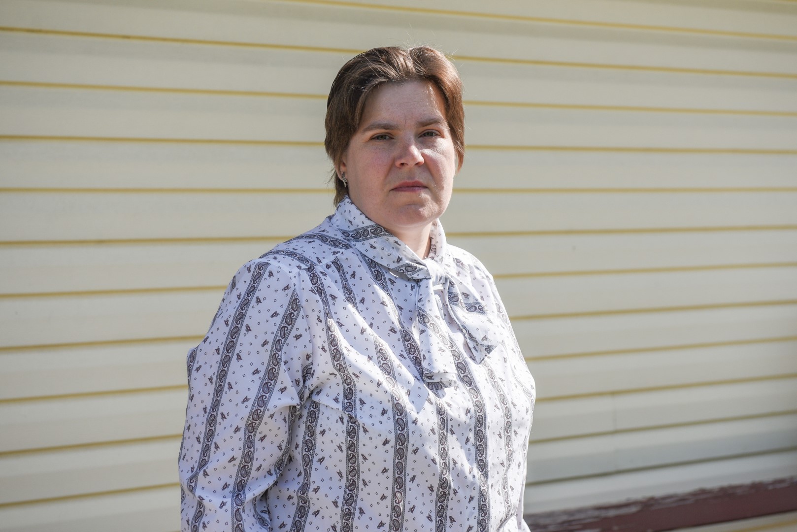 Karo pabėgėlė ukrainietė Olena Goroschina teigia, kad nuo šūvių ukrainiečius saugo ir butuose esančios ketaus vonios. G. KARTANO nuotr.