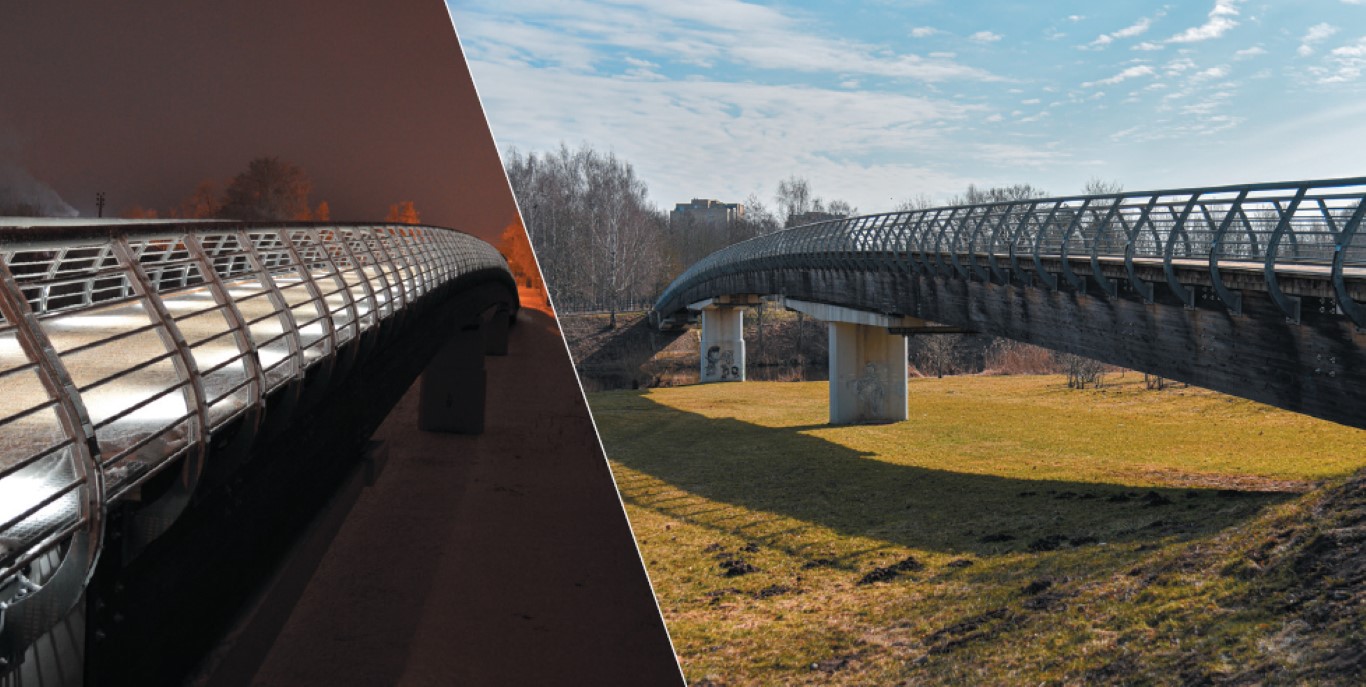 Panevėžio Kultūros ir poilsio parką su pramonės rajonu jungiančiu pėsčiųjų tiltu vaikštantys panevėžiečiai sunerimo dėl saugumo.
