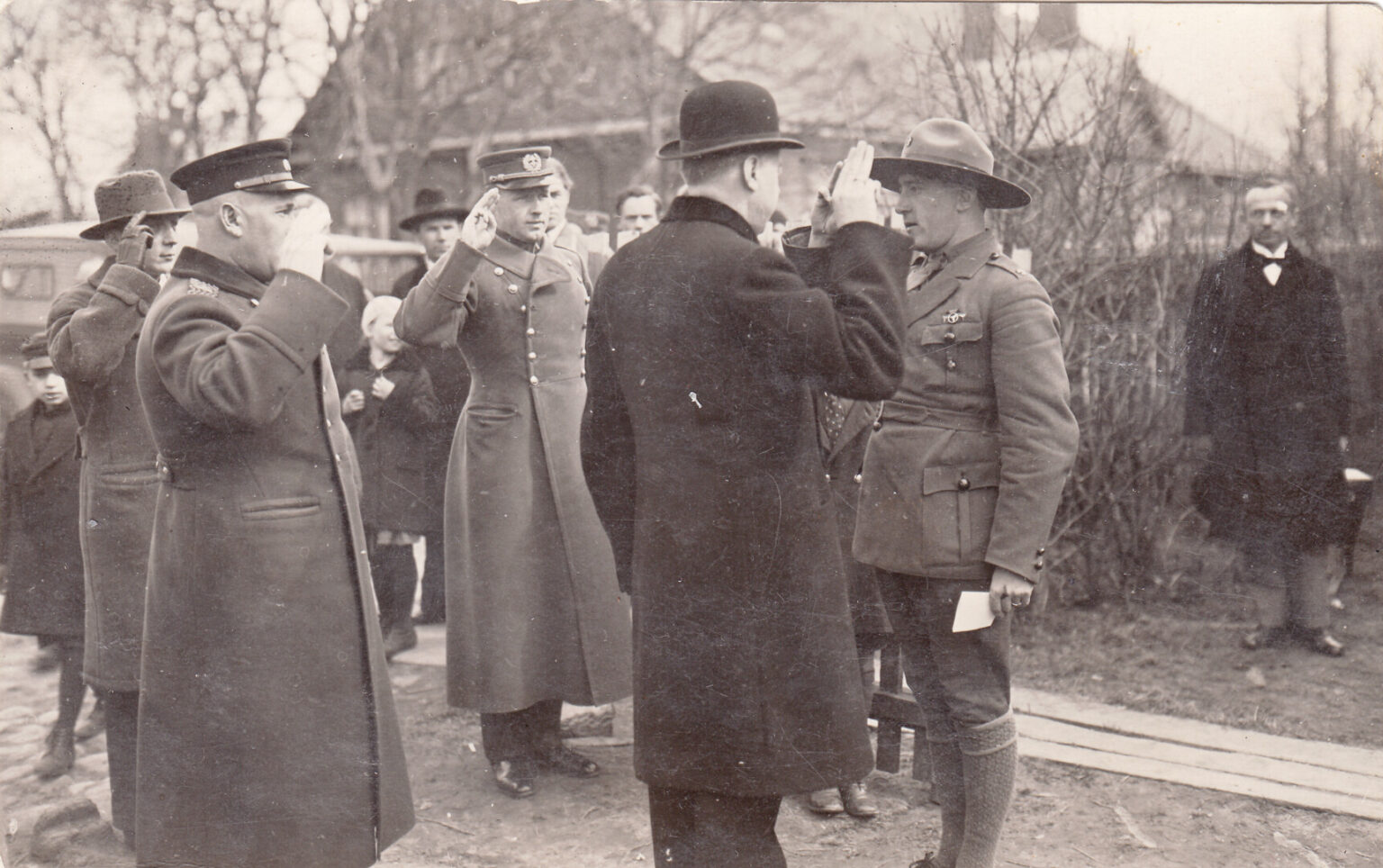 Tarpukario Panevėžyje Povilas Daukas (dešinėje) buvo žymus pedagogas, aktyvus visuomenės veikėjas ir gerbiamas skautų bendruomenės narys. DAUKŲ ŠEIMOS ARCHYVO nuotr.