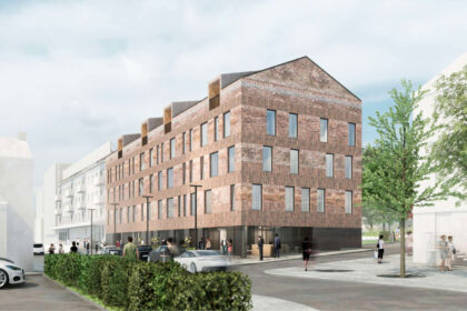 Visuomenės teismui pristatomas Panevėžio centre, Savanorių aikštėje, planuojamo statyti naujo daugiabučio projektas.