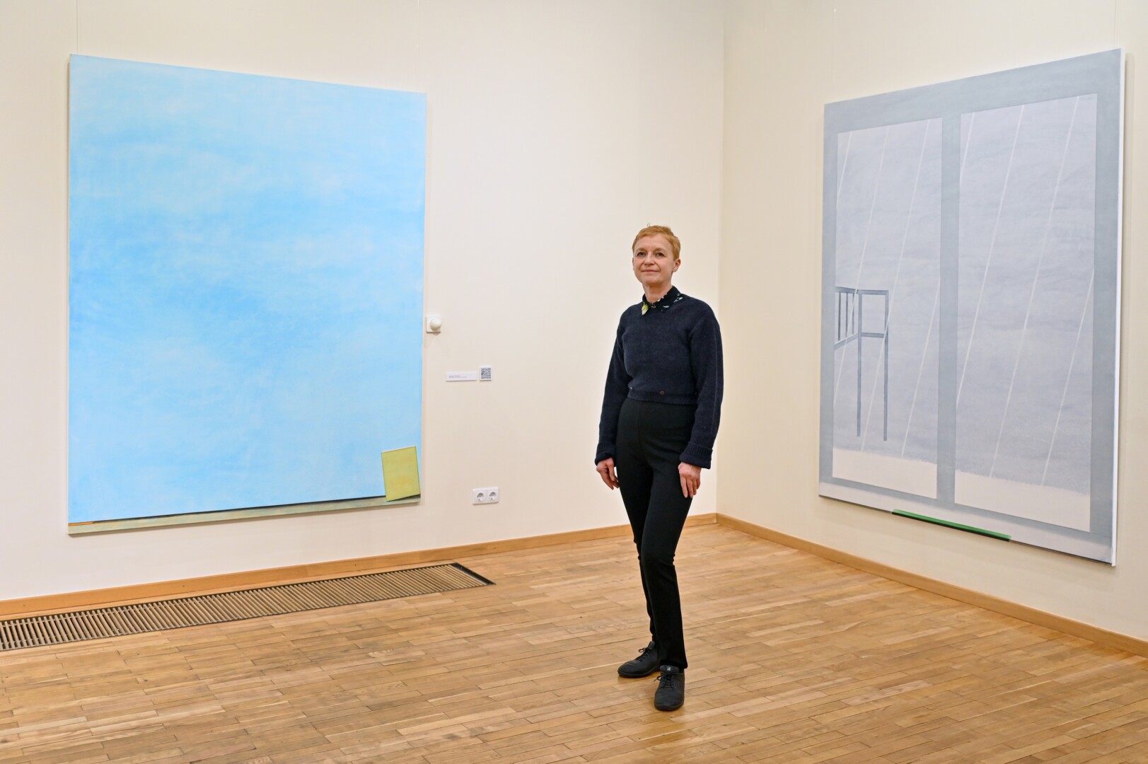 Eglės Gineitytės paveiksluose – dangaus, marių, smėlynų, pievų, miškų, alyvmedžių giraičių ir sniegynų toliai. G. Kartano nuotr.