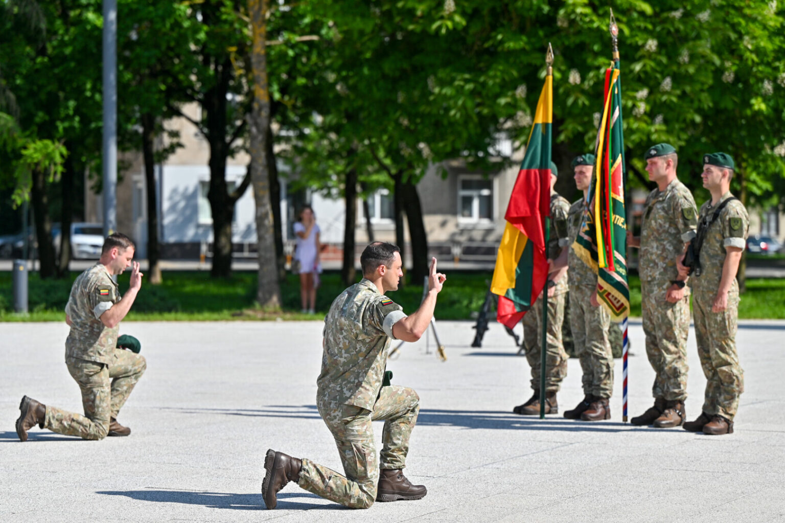 Panevėžyje minima Lietuvos nepriklausomybės kovų ir Karaliaus Mindaugo husarų bataliono vėliavos diena