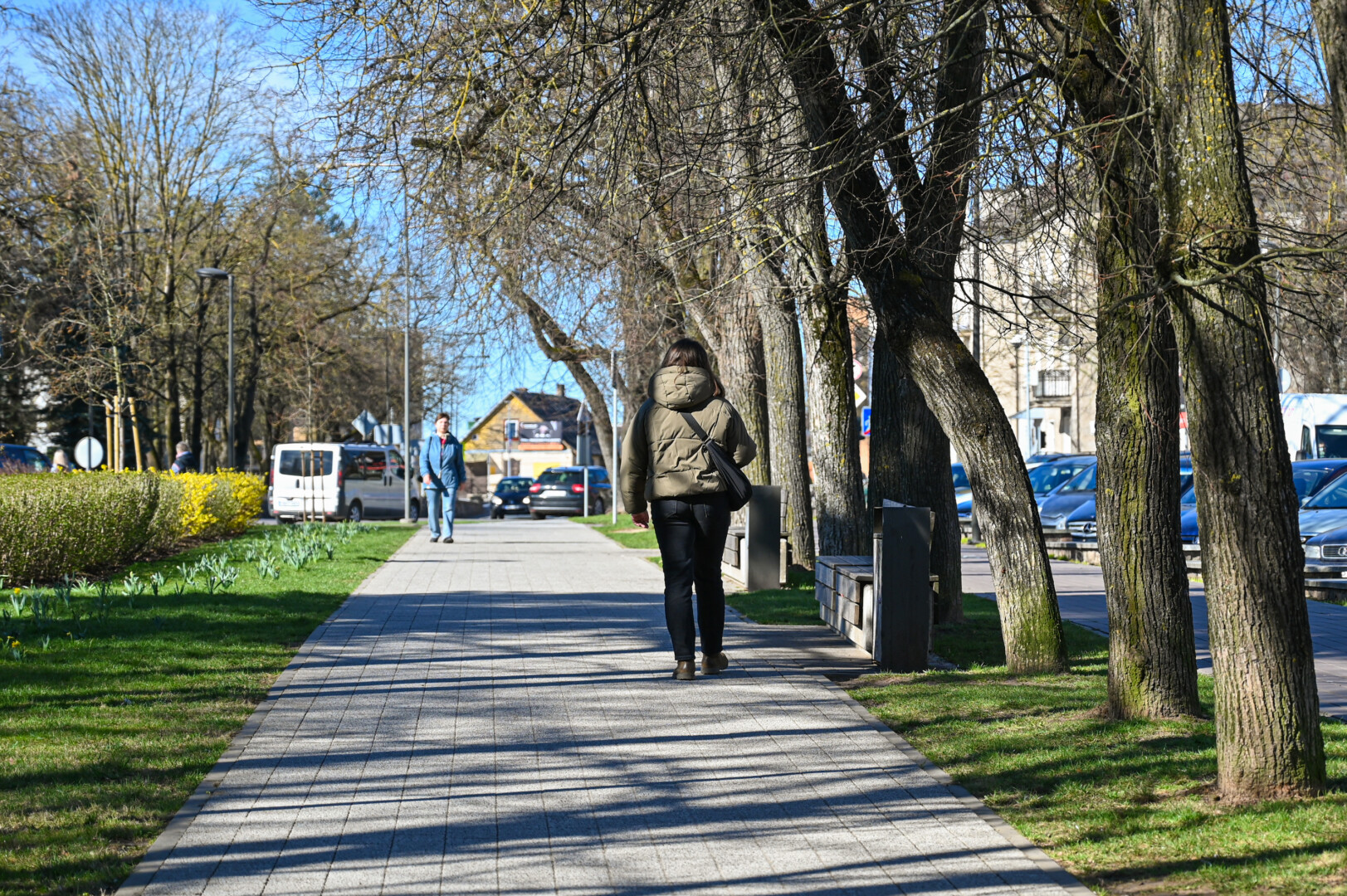 Valytojams apsilankius P. Plechavičiaus skvere, jis tvarkingas išbūna neilgai. Greitai čia vėl skraido pakuotės nuo greitojo maisto. P. ŽIDONIO nuotr.