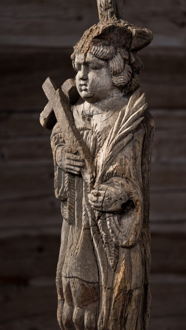 Vinco Svirskio skulptūra „Šv. Jonas Nepomukas“. Rimgaudo ŽALTAUSKO/ Lietuvos etnografijos muziejaus nuotr. 