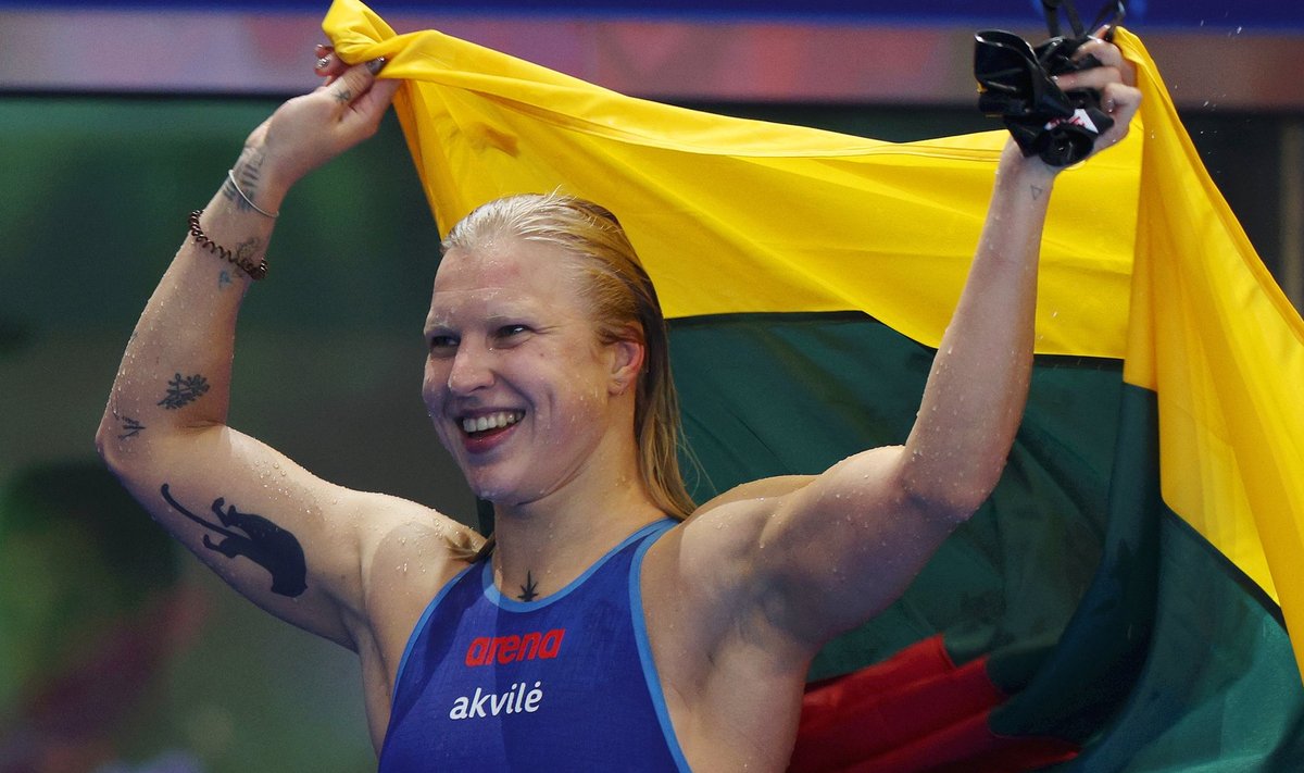 Singapūre vykstančiame pasaulio plaukimo čempionate Rūta Meilutytė iškovojo aukso medalį moterų 50 metrų krūtine rungtyje.